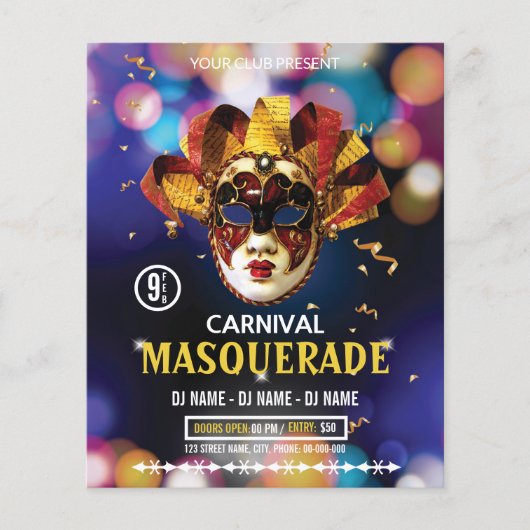 Karneval Party Flyer (Vorne)
