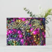 Karneval-Party "Throws" Einladungsschablone Einladung (Stehend Vorderseite)