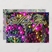 Karneval-Party "Throws" Einladungsschablone Einladung (Vorne/Hinten)