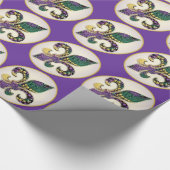 Karneval-Perlen-Lilie Geschenkpapier (Ecke)
