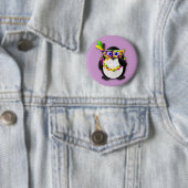 Karneval-Pinguin Button (Beispiel)