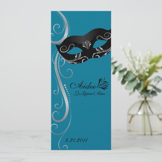 Karneval-Quitte Einladung (Stehend Vorderseite)