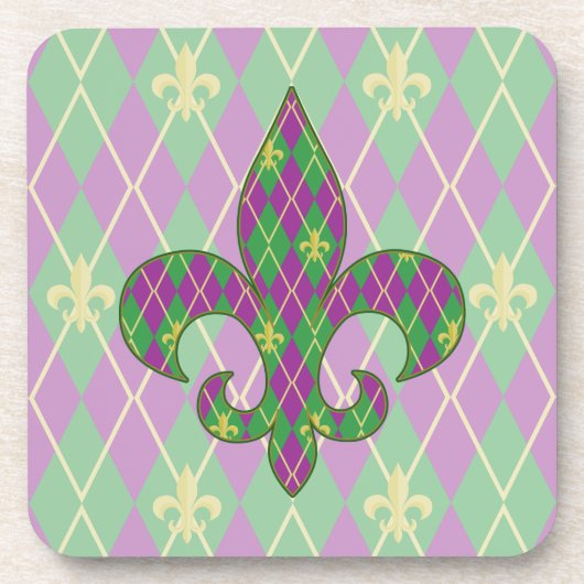 Karneval Raute Square Untersetzer (Vorderseite)