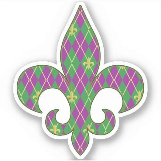 Karneval-Raute-Sticker Aufkleber (Vorderseite)