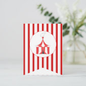 Karneval Rotes Party Flag Bunting Banner Post Card Postkarte (Stehend Vorderseite)