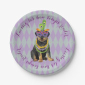 Karneval Rottweiler Pappteller (Vorderseite)