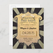 Karneval Save the Date Ankündigungspostkarte (Vorne/Hinten)