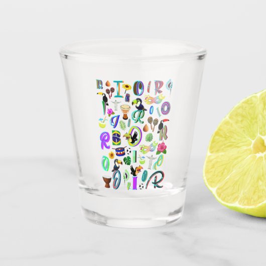 Karneval Schnapsglas (Vorderseite)