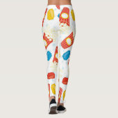 Karneval Spaß: Popcorn & Ticket Print Leggings (Rückseite)