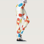 Karneval Spaß: Popcorn & Ticket Print Leggings (Rechts)