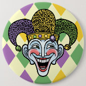 Karneval-Spaßvogel Button (Vorderseite)