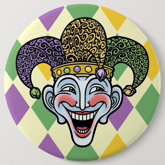Karneval-Spaßvogel Button (Vorderseite)
