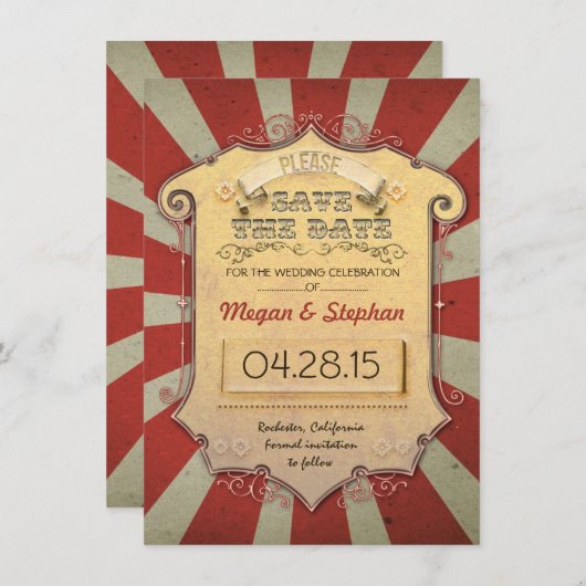 Karneval speichern Sie die Datumskarten Save The Date (Vorne/Hinten)