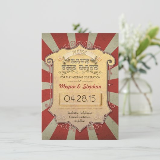 Karneval speichern Sie die Datumskarten Save The Date (Stehend Vorderseite)