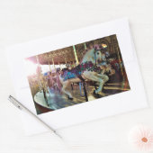 Karneval Staat Messe Merry-Go-Round Karussell Pfer Rechteckiger Aufkleber (Umschlag)