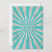 Karneval Steampunk Türkis Hochzeit Einladung (Rückseite)