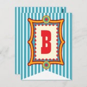 Karneval Strip Party Bannerkarte Banner Post Card Postkarte (Vorne/Hinten)