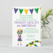 Karneval-Thema-Geburtstags-Einladung Einladung (Stehend Vorderseite)