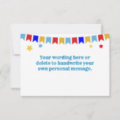 Karneval Thema Party Flat Danke Karte (Rückseite)