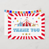 Karneval Thema Party Flat Danke Karte (Vorne/Hinten)