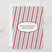 Karneval Themed Wedding Save the Date (Rückseite)