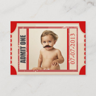 Karneval Ticket Geburtstag Einladung Chubby Card