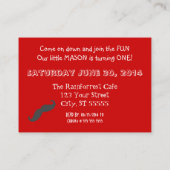 Karneval Ticket Geburtstag Einladung Chubby Card (Rückseite)