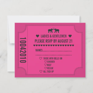Karneval-Ticket RSVP-Einladung RSVP Karte