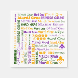 Karneval-Tri Farbige Multifontservietten Serviette