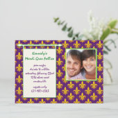 Karneval-Unsinnigkeits-Foto-Einladung Einladung (Stehend Vorderseite)