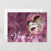 Karneval, Venedig Postkarte (Vorne/Hinten)