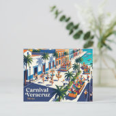 Karneval Veracruz Mexiko Postkarte (Stehend Vorderseite)