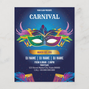 Karneval Veranstaltungseinladung Flyer