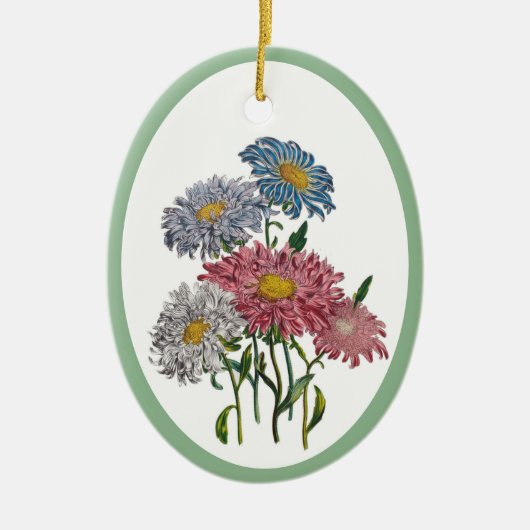 Karneval von Blume: China Asters Keramik Ornament (Vorne)
