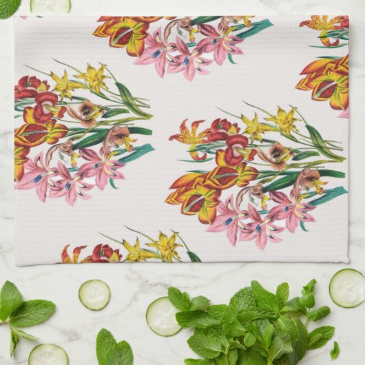 Karneval von Blume Geschirrtuch (Gefaltet)