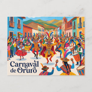 Karneval von Oruro Bolivien Postkarte