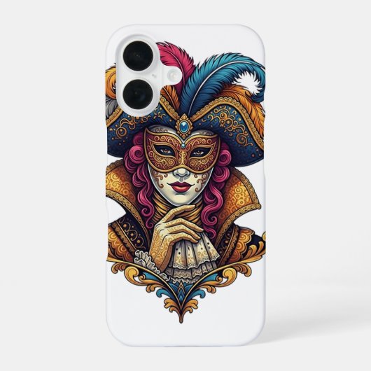 Karneval von Venedig iPhone 16 Hülle (Rückseite)