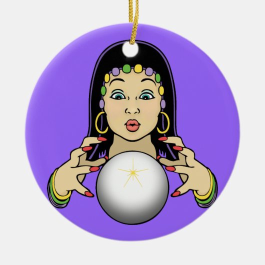 Karneval-Wahrsager Keramik Ornament (Vorne)