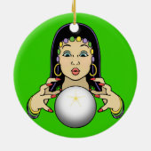 Karneval-Wahrsager Keramik Ornament (Hinten)