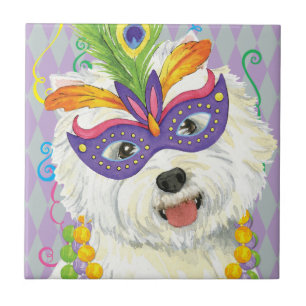 Karneval Westie Fliese
