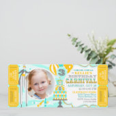 Karneval Zelt Kuchen Geburtstag Einladungen (Stehend Vorderseite)