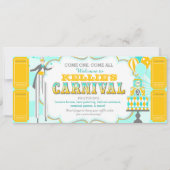 Karneval Zelt Kuchen Geburtstag Einladungen (Rückseite)