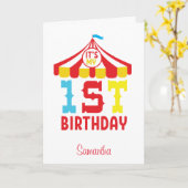 Karneval zum 1. Geburtstag Karte (Gelbe Blume)