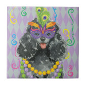 Karneval-Zwergpudel Fliese (Vorderseite)