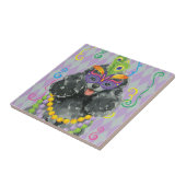 Karneval-Zwergpudel Fliese (Seite)