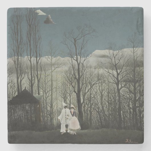 Karnevalabend, Henri Rousseau Ölgemälde 1886 Steinuntersetzer (Vorderseite)