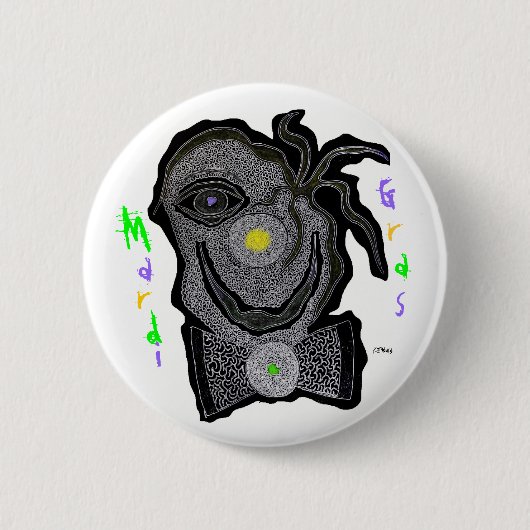 Karnevalclown Button (Vorderseite)