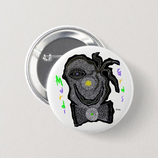 Karnevalclown Button (Vorne & Hinten)