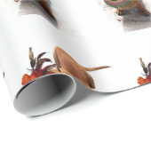 KarnevalDachsundhund Geschenkpapier (Rolleneckpunkt)