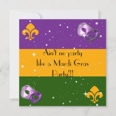 Karnevaleinladungen mit Maske und Lilie Einladung (Vorderseite)